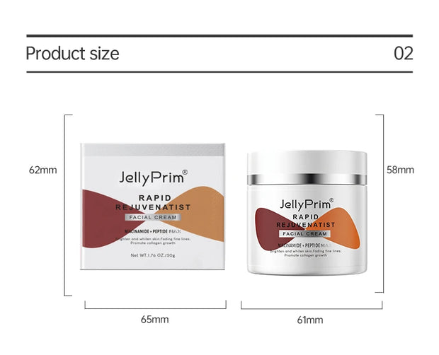 JELLY PRIM Niacinamida Creme Facial Clareador para Manchas Escuras com Ácido Hialurônico