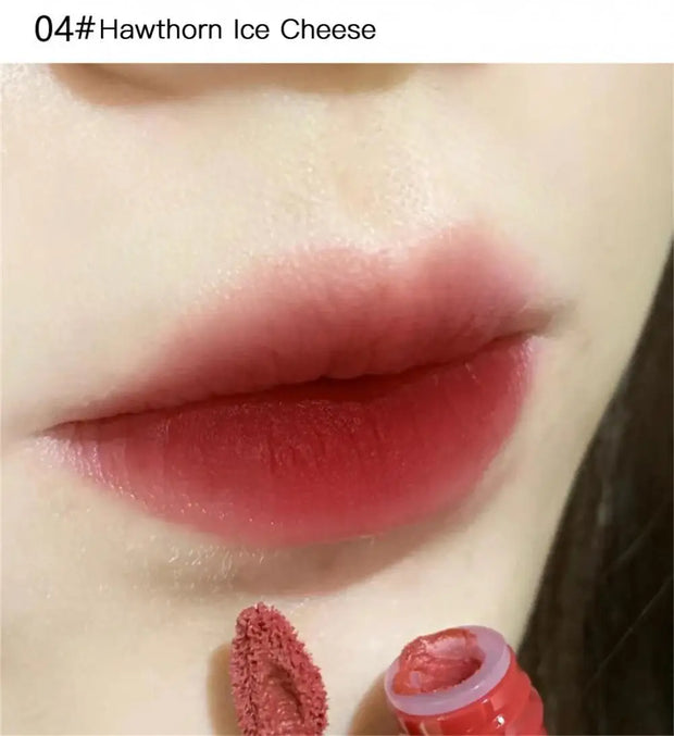 Chocolate Brown Red Velvet Matte Lip Glaze Beauty Cosmetics Liquid Lipstick Lip Tint