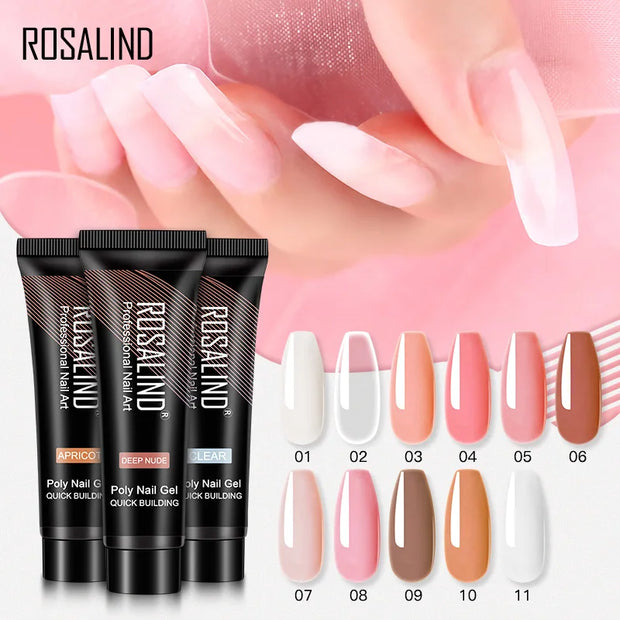 Rosalind Poly Acrylic Nail Gel for Manicure - Extension and Painting Gel Polish - 12/15/30/60ml