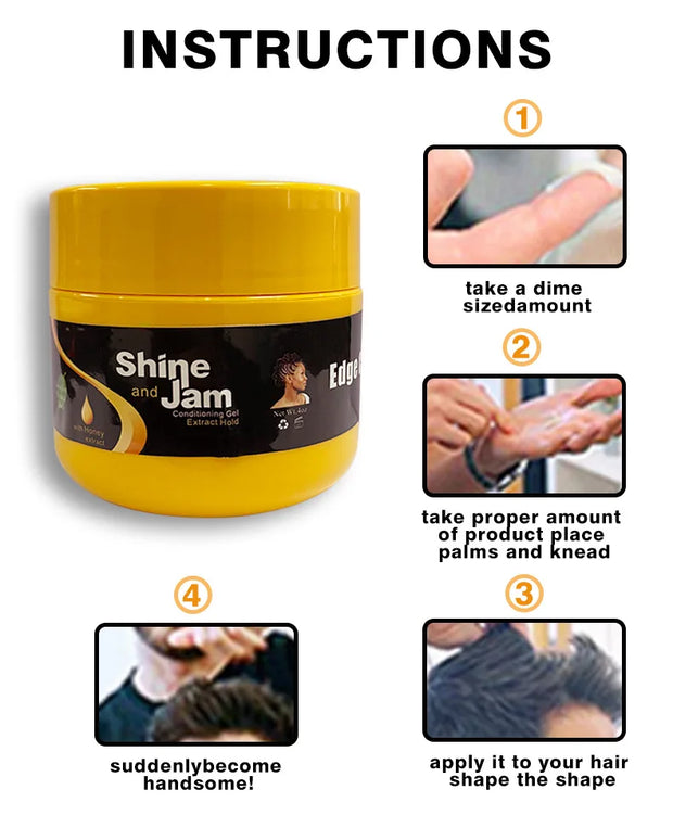 24 Hour Strong Hold Non-Greasy Hair Styling Wax Cream for Women Edge Tamer Pomade Gel