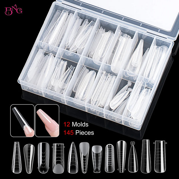 Dual System Nail Extension Forms for Poly Gel and Acrylic Molds - Full Cover Manicure False Tips