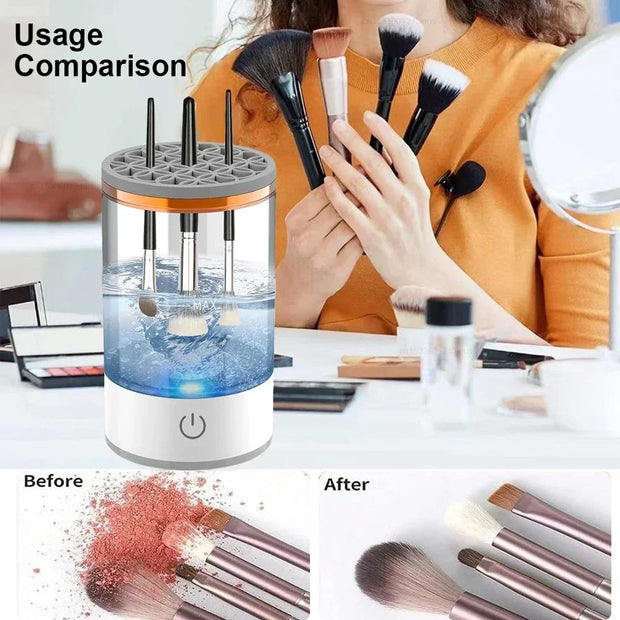 Rechargeable Electric Makeup Brush Cleaner Stand Device