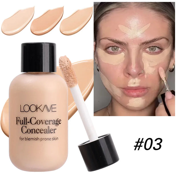 LOOKAVE 12ml Invisible Eye Dark Circles Creme Base Facial À Prova D'Água Maquiagem Base Cosméticos