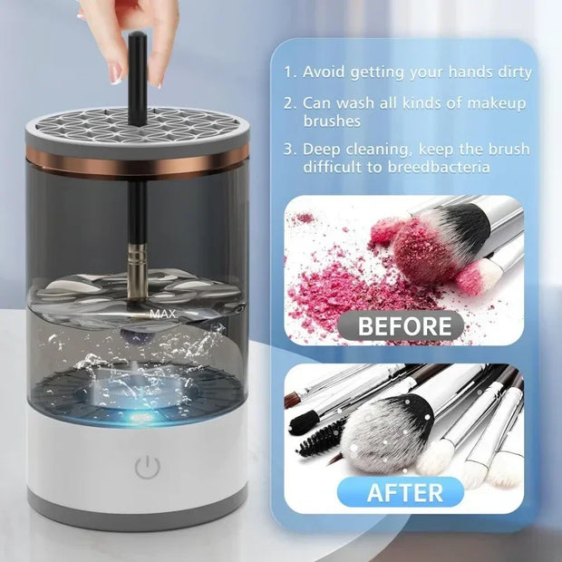 Rechargeable Electric Makeup Brush Cleaner Stand Device