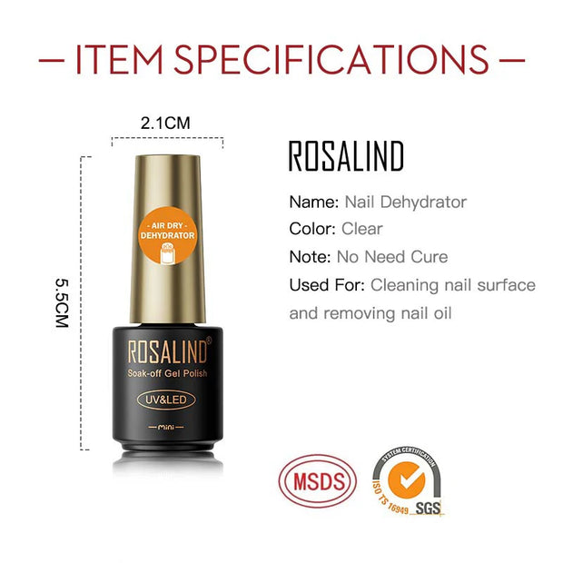 Rosalind Matt Top Coat for Gel Polish - Semi-Permanent Base and Top Coat for Gel Polish UV Manicure