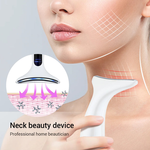 Facial Massager and LED Double Chin Remover for Skin Rejuvenation and Wrinkle Reduction