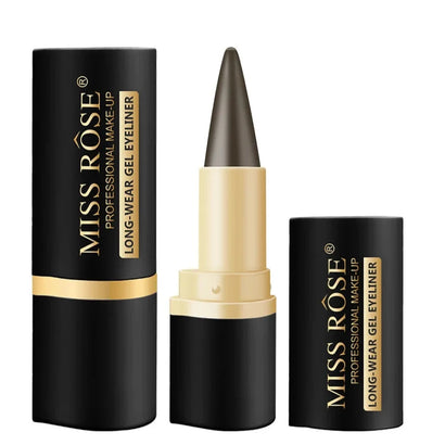 Miss Rose Waterproof Gel Eyeliner Pen, 24-Hour Long-Lasting Black Eye Shadow Pencil with Shimmer