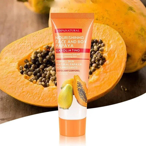 Crema exfoliante facial en gel con esencia de papaya natural