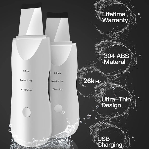 Professional Ultrasonic Skin Scrubber for Blackhead Removal and Facial Lifting