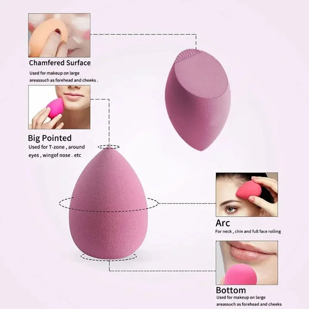 MOONBIFFY 1-Piece Soft Makeup Sponge Blender Cosmetic Egg for Foundation and Powder