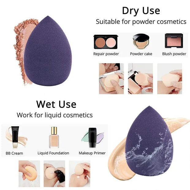 MOONBIFFY 1-Piece Soft Makeup Sponge Blender Cosmetic Egg for Foundation and Powder