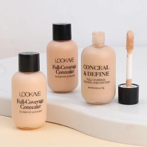 LOOKAVE 12ml Invisible Eye Dark Circles Creme Base Facial À Prova D'Água Maquiagem Base Cosméticos