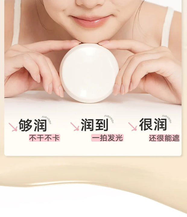 Judydoll Ginseng Hydrating Moisturizing Concealer Cushion for Dry Skin Foundation Makeup