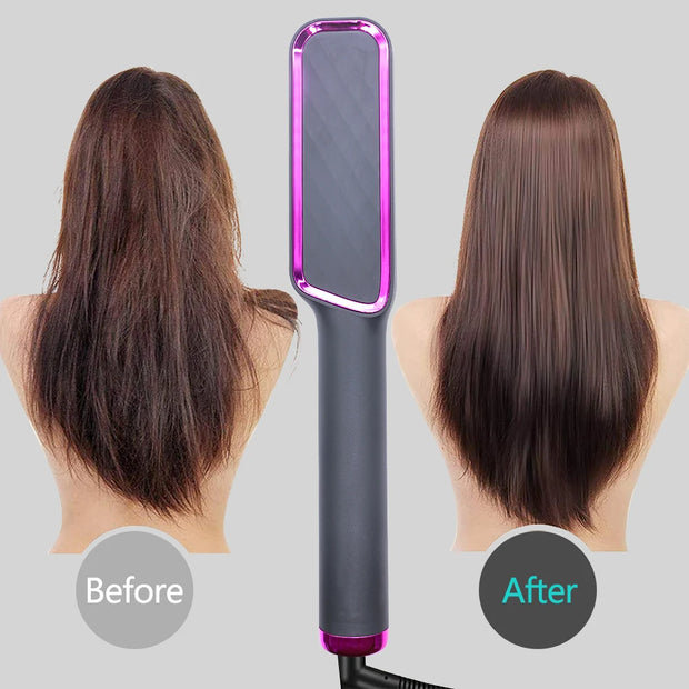 Multifunctional Electric Hot Comb Hair Straightener Brush with Negative Ion Technology