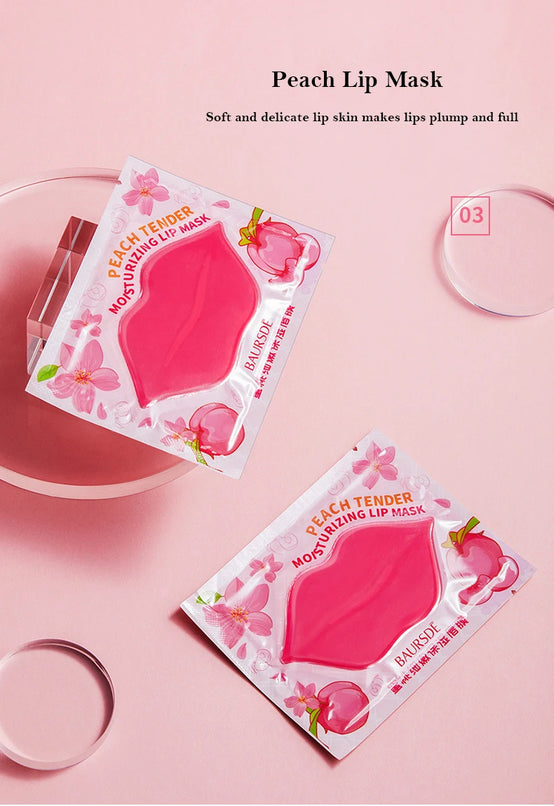 BAURSDE Collagen Nourishing Lip Mask with Fruits Essence - Firming and Moisturizing Lip Care Pad