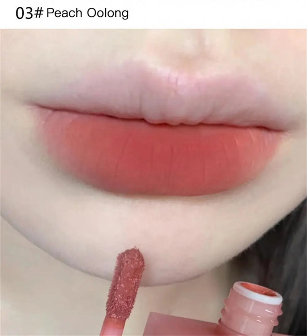 Chocolate Brown Red Velvet Matte Lip Glaze Beauty Cosmetics Liquid Lipstick Lip Tint