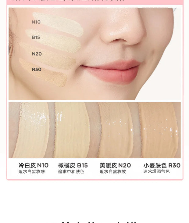 Judydoll Ginseng Hydrating Moisturizing Concealer Cushion for Dry Skin Foundation Makeup