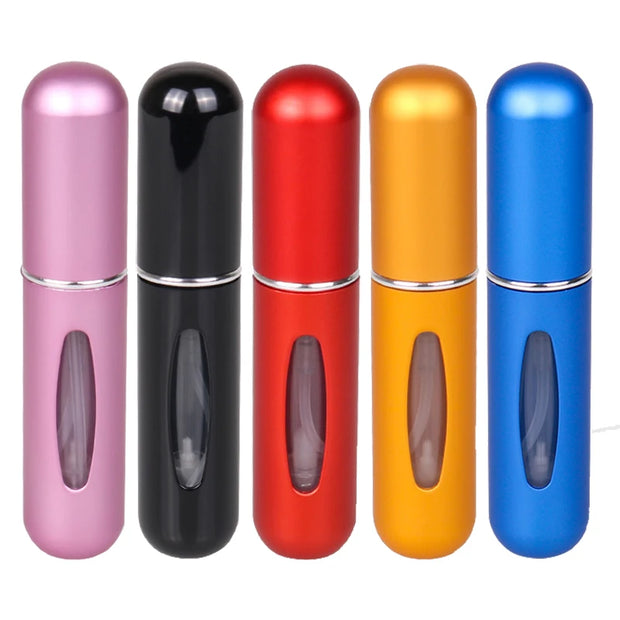 Portable Travel-Sized Perfume Atomizer for Liquid Cosmetics, Refillable Empty Spray Bottle