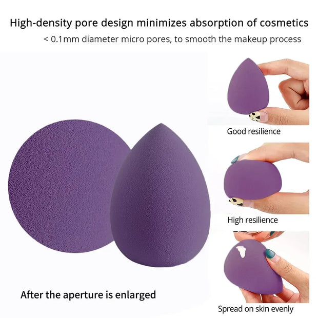 MOONBIFFY 1-Piece Soft Makeup Sponge Blender Cosmetic Egg for Foundation and Powder