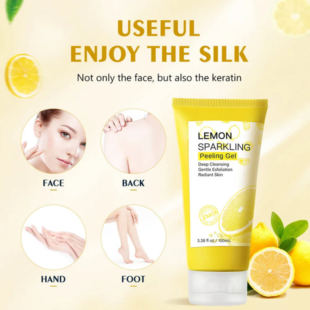 MOOYAM Lemon Exfoliating Gel Facial Scrub: Limpador para clareamento, hidratação e reparação de acne