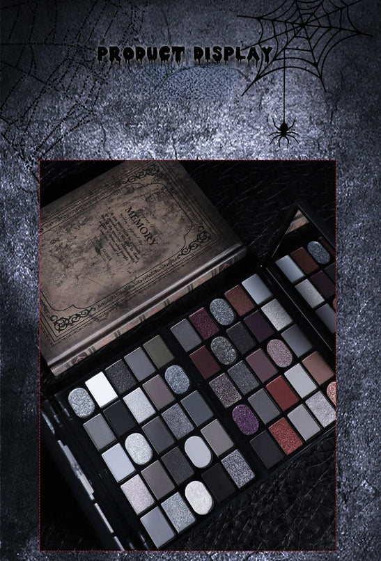 Gothic Pearlescent Matte Eye Shadow Palette for Punk Profound Three-Dimensional Makeup