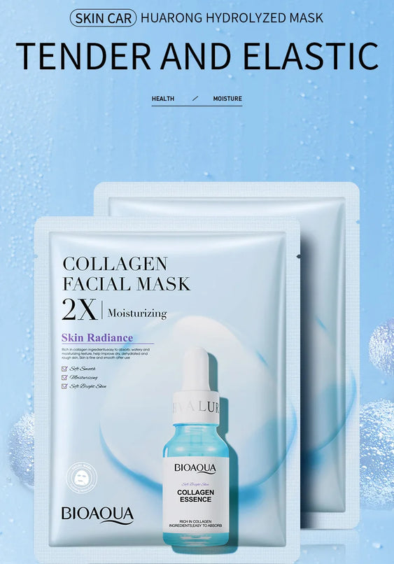 BIOAQUA Centella Collagen Hyaluronic Acid Face Mask Set for Moisturizing and Refreshing Skin