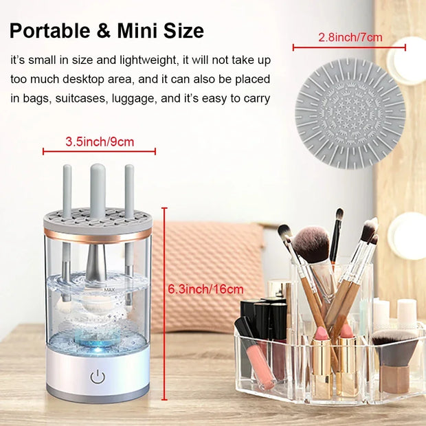 Rechargeable Electric Makeup Brush Cleaner Stand Device